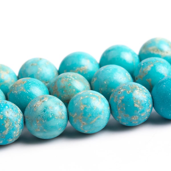 Mint Blue Magnesite Turquoise Beads Round Stone Loose Beads 4MM 6MM 8MM 10MM 12MM Bulk Lot Options
