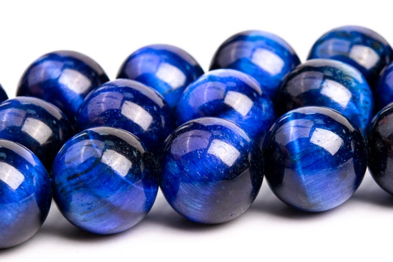 Tiger Eye Beads Lapis Lazuli Blue Color Grade AA Natural Gemstone