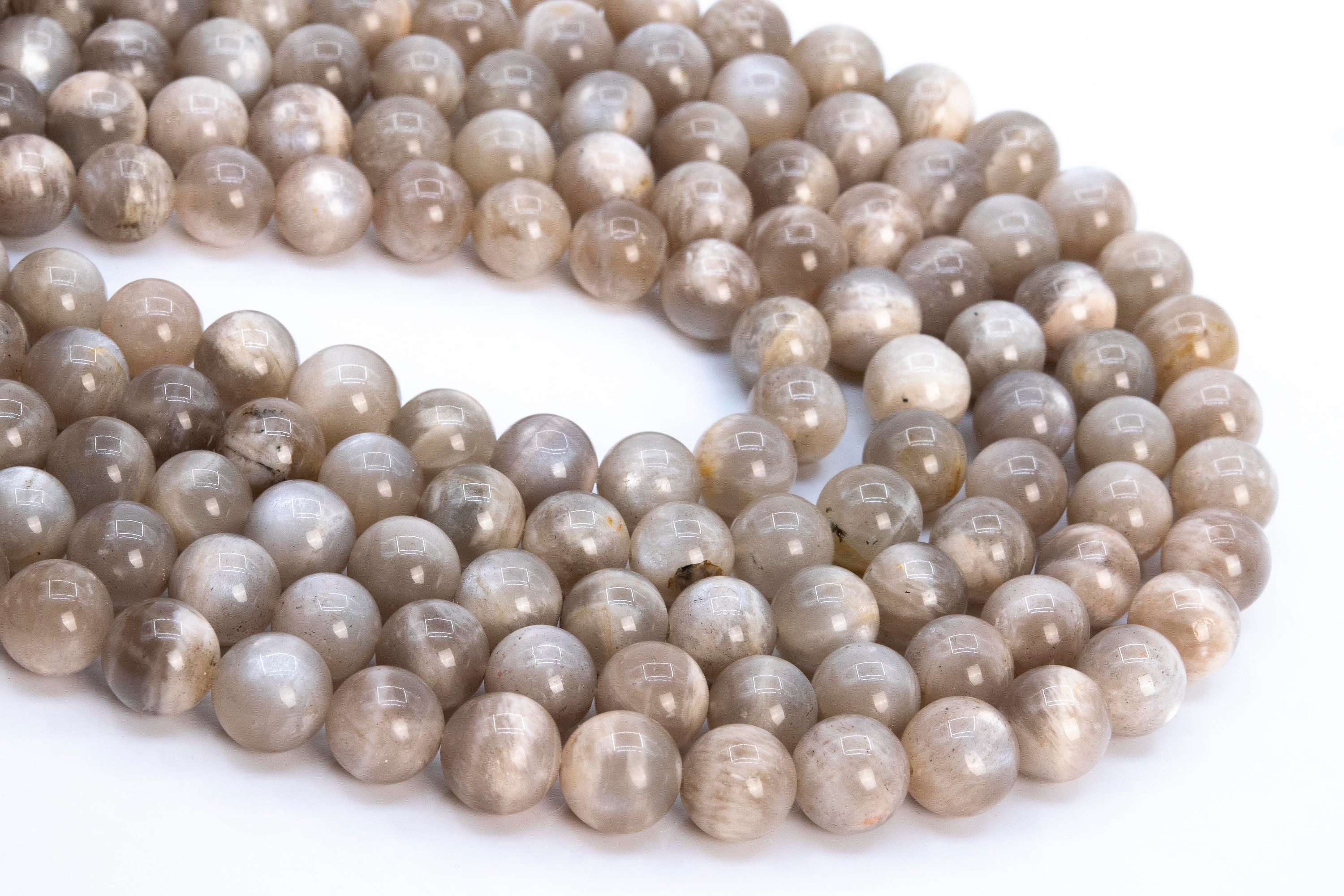 910MM Moonstone Beads Grade A Genuine Natural Light Gray Etsy UK