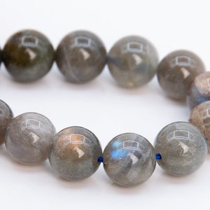 9MM Gray Labradorite Beads Madagascar Grade A Genuine Natural Gemstone Half Strand Round Loose Beads 7.5&quot; (109852h-3089)