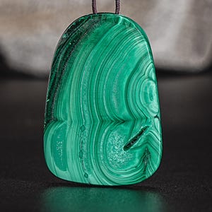 Unique Natural Malachite Pendant Grade AAAA 40X27X8MM Green Pendant Oval Pendant Gemstone Pendant Only One(99780)