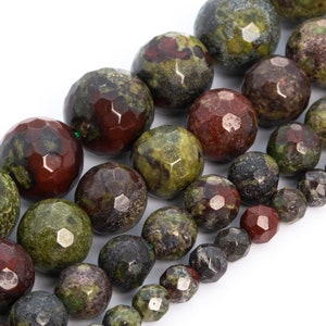 Dragon Blood Jasper Beads Grade AAA Genuine Natural Gemstone Micro Faceted Round Loose Beads 6MM 8MM 10MM Bulk Lot Options