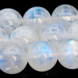 10MM Rainbow Moonstone Beads Indian Grade AA Genuine Natural Gemstone Round Loose Beads 15&quot; Bulk Lot Options (109106)