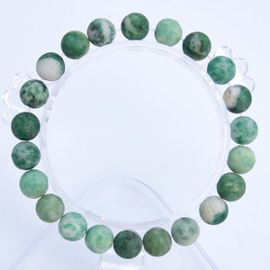 8MM Matte Qinghai Jade Beads Bracelet Grade A Genuine Natural Round Gemstone 7&quot; BULK LOT 1,3,5,10 and 50 (106774h-069)