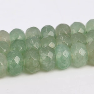 Parsley Bunch Aventurine Beads Grade AAA Genuine Natural Gemstone Faceted Rondelle Loose Beads 6MM 8MM Bulk Lot Options