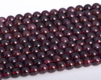 5MM Purple Red Garnet Beads Mozambique AA Genuine Natural Gemstone Full Strand Round Loose Beads 15.5" BULK LOT 1,3,5,10,50 (104252-1182)
