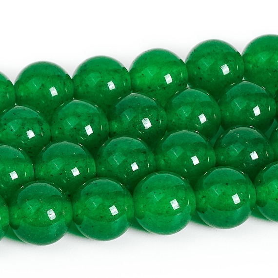 Cuentas Redondas De Jade Verde Malayo, Piedras Preciosas, Ideales Para La Elaboración De Collares Y Pendientes. Cuentas De Jade Verde De 3 Mm, 15 Pulgadas De Largo. - México