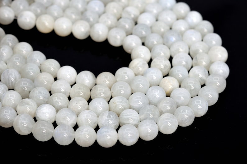 105978h-1798 9-10MM Rainbow Moonstone Beads Grade A Genuine Natural India Gemstone Half Strand Round Loose Beads 7.5 BULK LOT 1,3,5,10,50