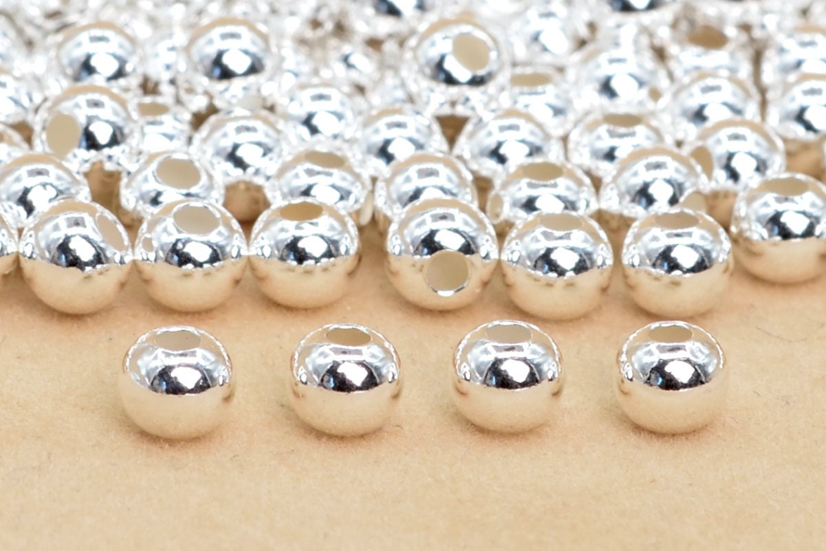 4MM Sterling Silver Spacer Beads Round 20 Pcs (63948-2178)
