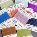 2 Pcs Natural Silk Cord Beading Thread (2.19 Yards) with Attached Needle for Jewelry Making, Multiple Sizes & Colors Available!