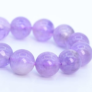 Lavender Amethyst Grade AA Genuine Natural Gemstone Round Loose Beads 4MM 6MM 8MM 10MM 12MM 14MM Bulk Lot Options image 5