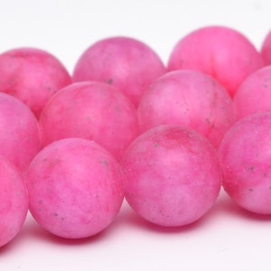 8MM Matte Purple Red Jade Beads Grade AAA Natural Gemstone Full Strand Round Loose Beads 15&quot; BULK LOT 1,3,5,10 and 50 (101048-844)