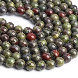 Dragon Blood Jasper Beads Grade AAA Genuine Natural Gemstone Round Loose Beads 4MM 6MM 8MM 10MM Bulk Lot Options