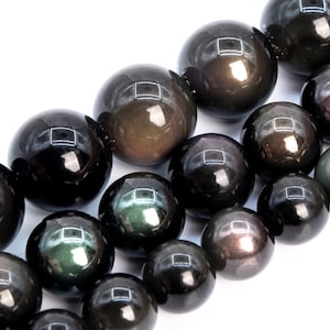 Regenbogen Obsidian Perlen Klasse AAA Echte Natürliche Edelstein Runde Lose Perlen 6 MM 8 MM Lot Optionen