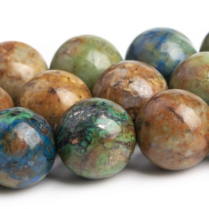 Brown Chrysocolla Beads Genuine Natural Gemstone Round Loose Beads 6MM 8MM 10MM Bulk Lot Options