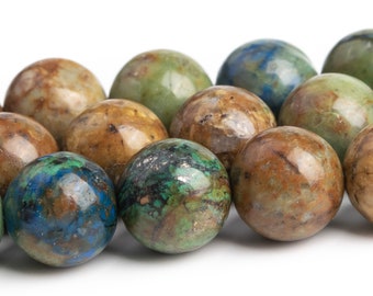Brown Chrysocolla Beads Genuine Natural Gemstone Round Loose Beads 6MM 8MM 10MM Bulk Lot Options