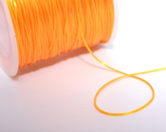 High Quality 0.8MM Orange Yellow Japanese Elastic Cord / Thread Crystal String 1 Spool 60 Meters Bulk Lot Options (64711-S2550)