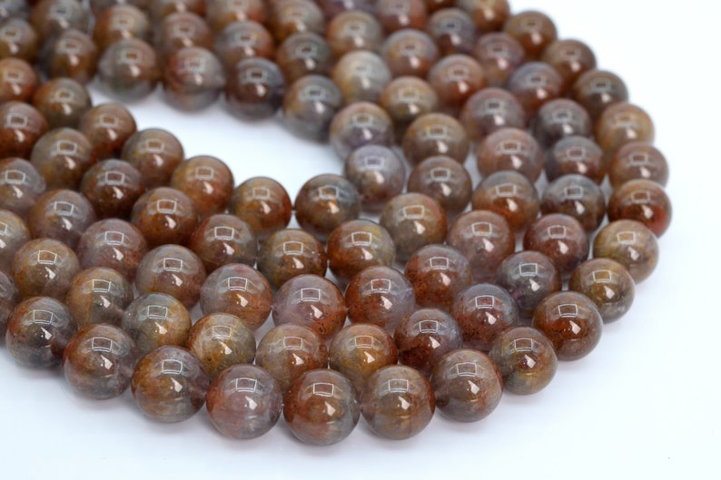 105886h-1773 13MM Rare Auralite 23 Cacoxenite Beads AA Genuine Natural Gemstone Half Strand Round Loose Beads 8 BULK LOT 1,3,5,10,50