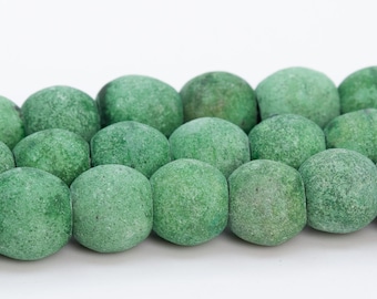 6MM Matte Grün Regen Blume Jade Perlen Klasse AAA Apple Lose Perlen 15 "/ 7,5" Schütten Lot Optionen (110071)