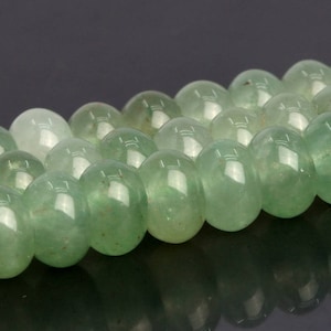 Parsley Bunch Aventurine Beads Grade AAA Genuine Natural Gemstone Rondelle Loose Beads 6MM 8MM Bulk Lot Options