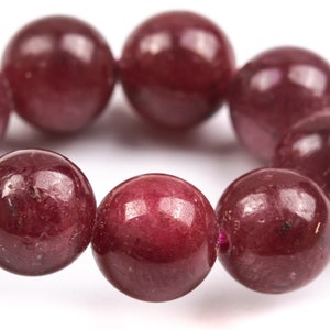 7MM Ruby Beads Red Bracelet Grade AAA Genuine Natural Round Gemstone 7&quot; Bulk Lot Options (124866h-4120)