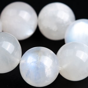 10MM Rainbow Moonstone Beads Bracelet Grade A Genuine Natural Round Gemstone 8&quot; (118173h-4020)