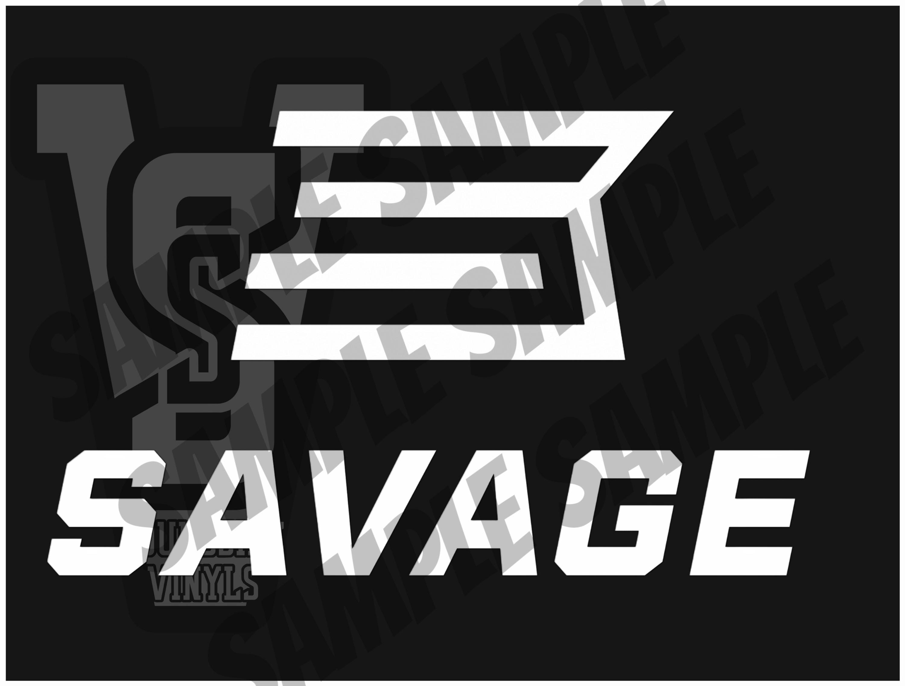 Savage Logo Die Cut Vinyl Sticker - Patriotic Gun USA America Marines Army Decal (2018)