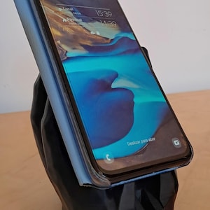 Hand Phone Stand with Charging Slot | 3D Printed Phone Holder | Modern Desk Setup Accessory