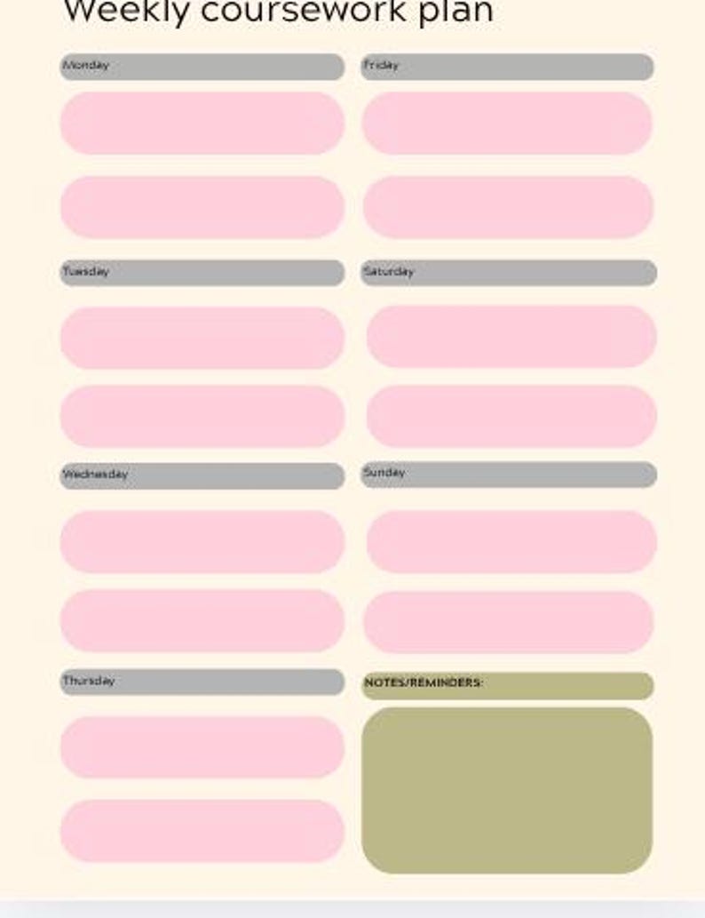 Coursework Reset Planner | UK University Student Assignment Tracker ...