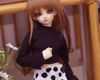 MSD,MDD Black long sleeves crop top