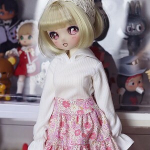 SD,msd MDD Knit bandana (white)  BJD head props