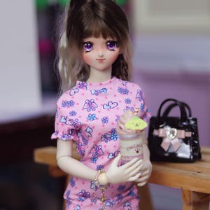 SD,DD Babydoll dress (Pink butterfly)