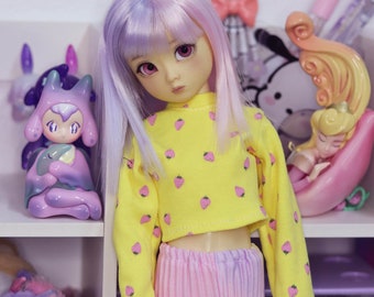 MSD,MDD Long sleeves crop top (yellow ichigo)