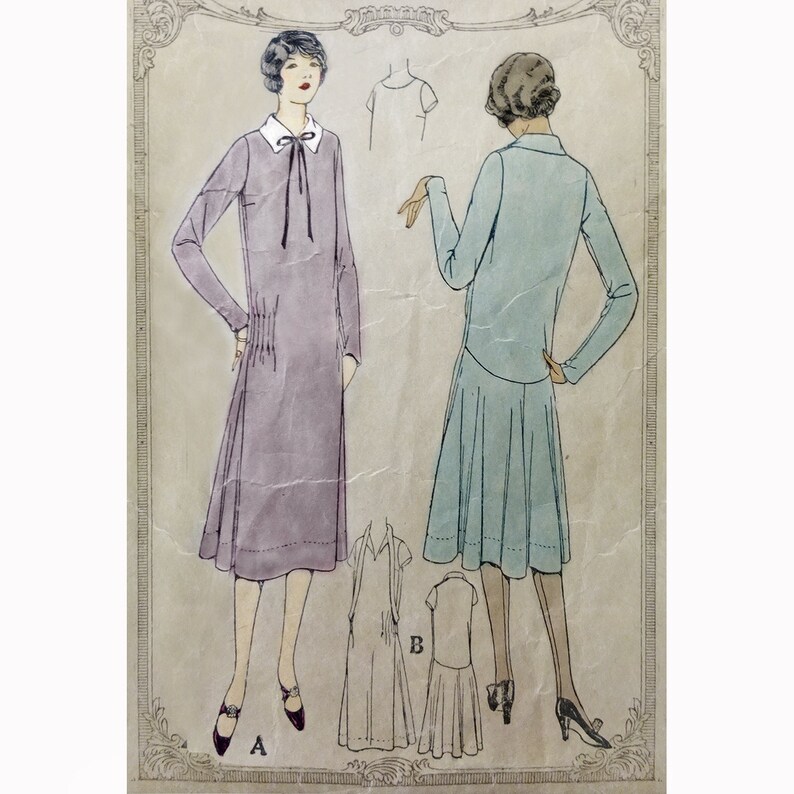 1920s style day dress