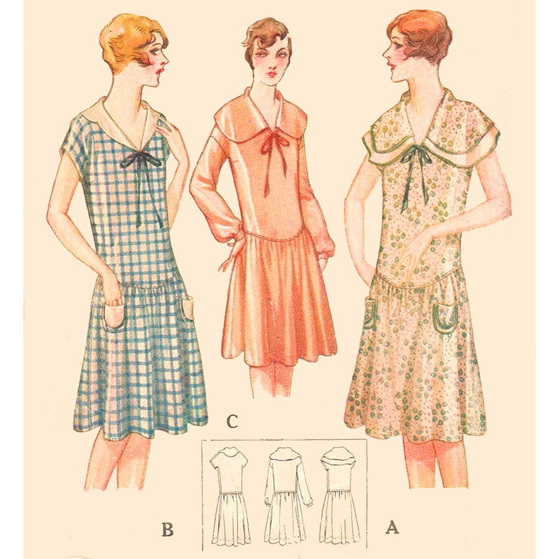 1920s style day dress