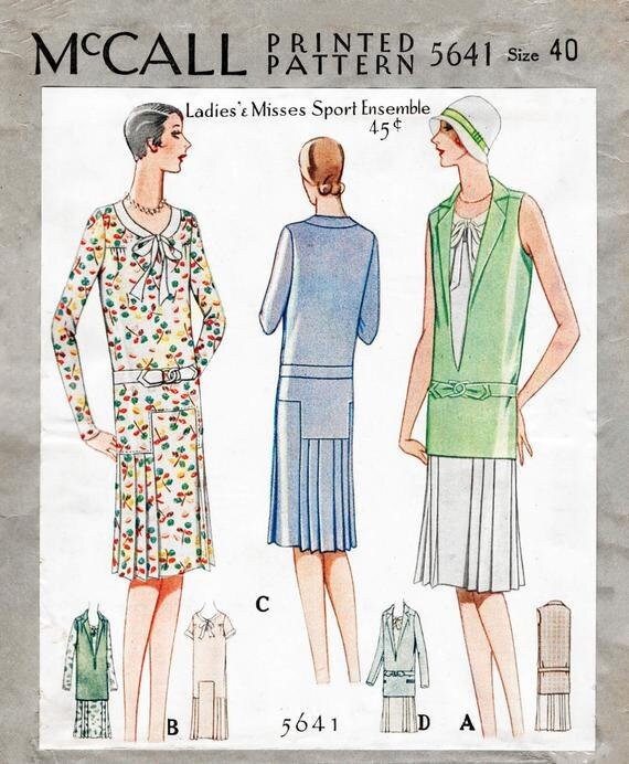 1920s style day dress