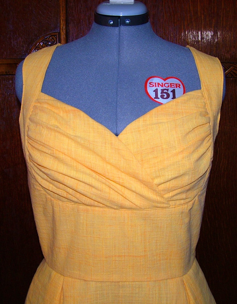 1950s Style Shelf Bust Dress with Pleated Circle Skirt Custom Etsy