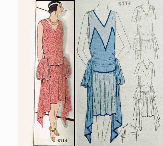 drop waist 1920s dress