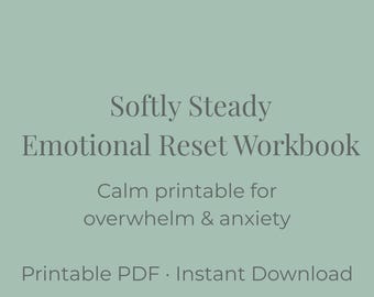 Anxiety Reset Worksheet | Emotional Reset Printable PDF