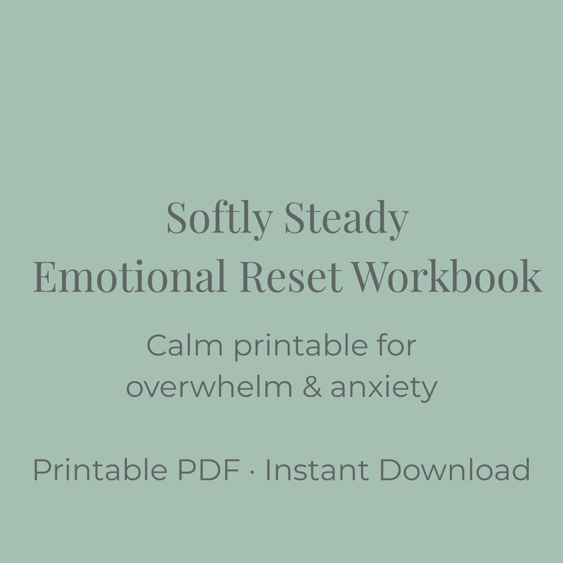 Anxiety Reset Worksheet | Emotional Reset Printable PDF - Etsy