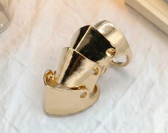 Gouden harnasring Cadeau voor haar Ridderring volledige vinger mannen vrouwen fantasie knokkel