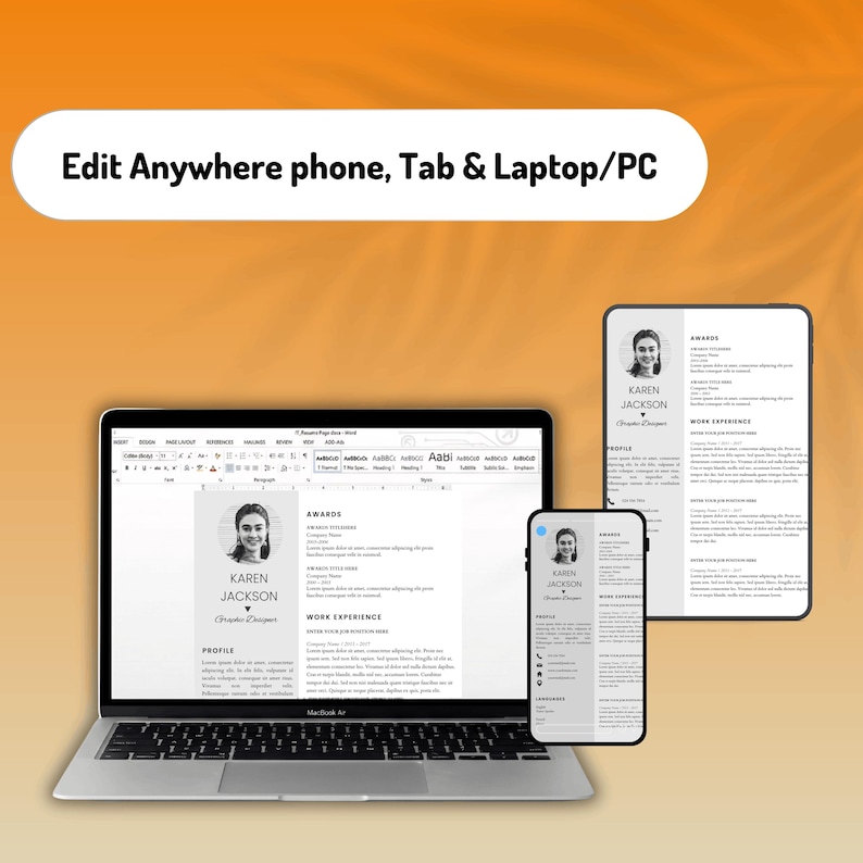 ATS Lebenslauf Vorlage | Moderner professioneller Lebenslauf (Word, Google Docs) Bild 7