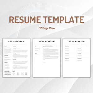 Professional One Page Resume Template, Modern Minimalist CV (Word, Pages) image 4