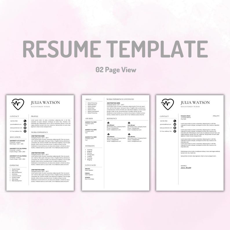 ATS Resume Template | ATS Friendly Resume | Professional Resume Template Word Google Doc | Clean Modern CV | Cover Letter & Resume image 4