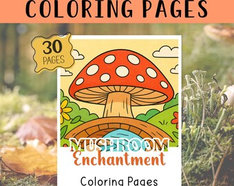 PADDESTOEL ENCHANTMENT bundel eenvoudige kleurplaten, pdf-afdrukbare pdf, direct download, boskleurplaten