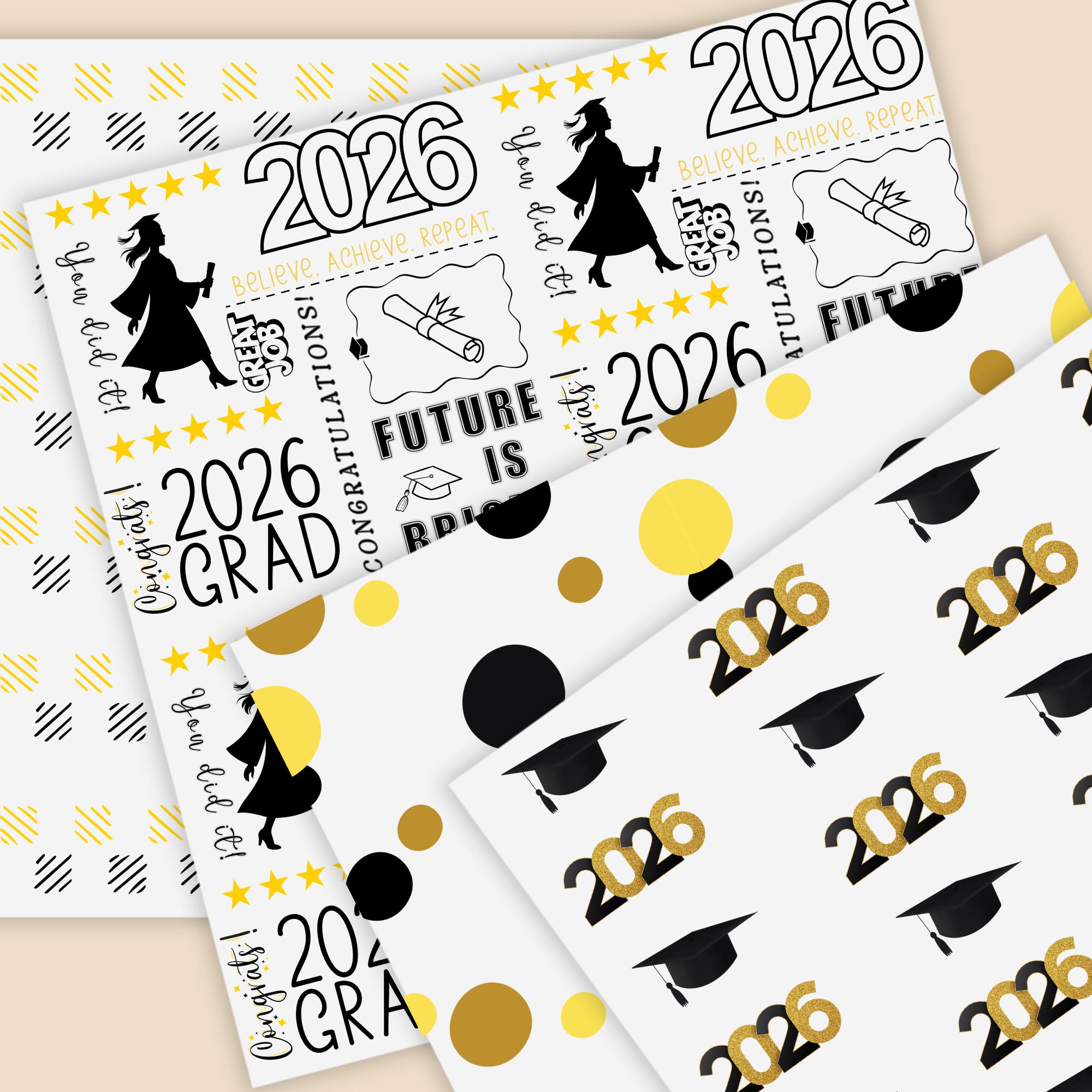 2026 Graduation Seamless Patterns, Instant Digital Download, Grad Craft ...