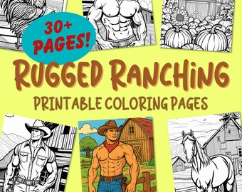 Kleurplaten ruige veeteelt, westerncowboytaferelen, boerderijthema, afdrukbare kleurplaten, pdf direct download