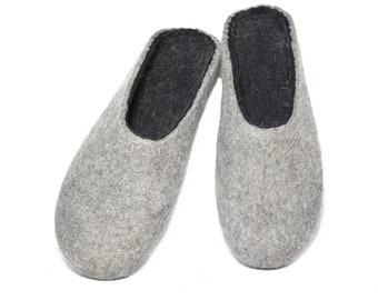 Wool Felt moccasins men, felt clogs, house slippers men, mens felt slippers, Mens moccasin slippers, Winter Gift for Him, Valentines Gift