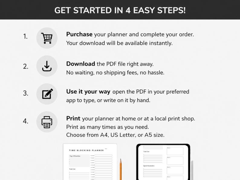 ADHD Time Blocking Planner Printable | Time Blindness Daily Planner ...