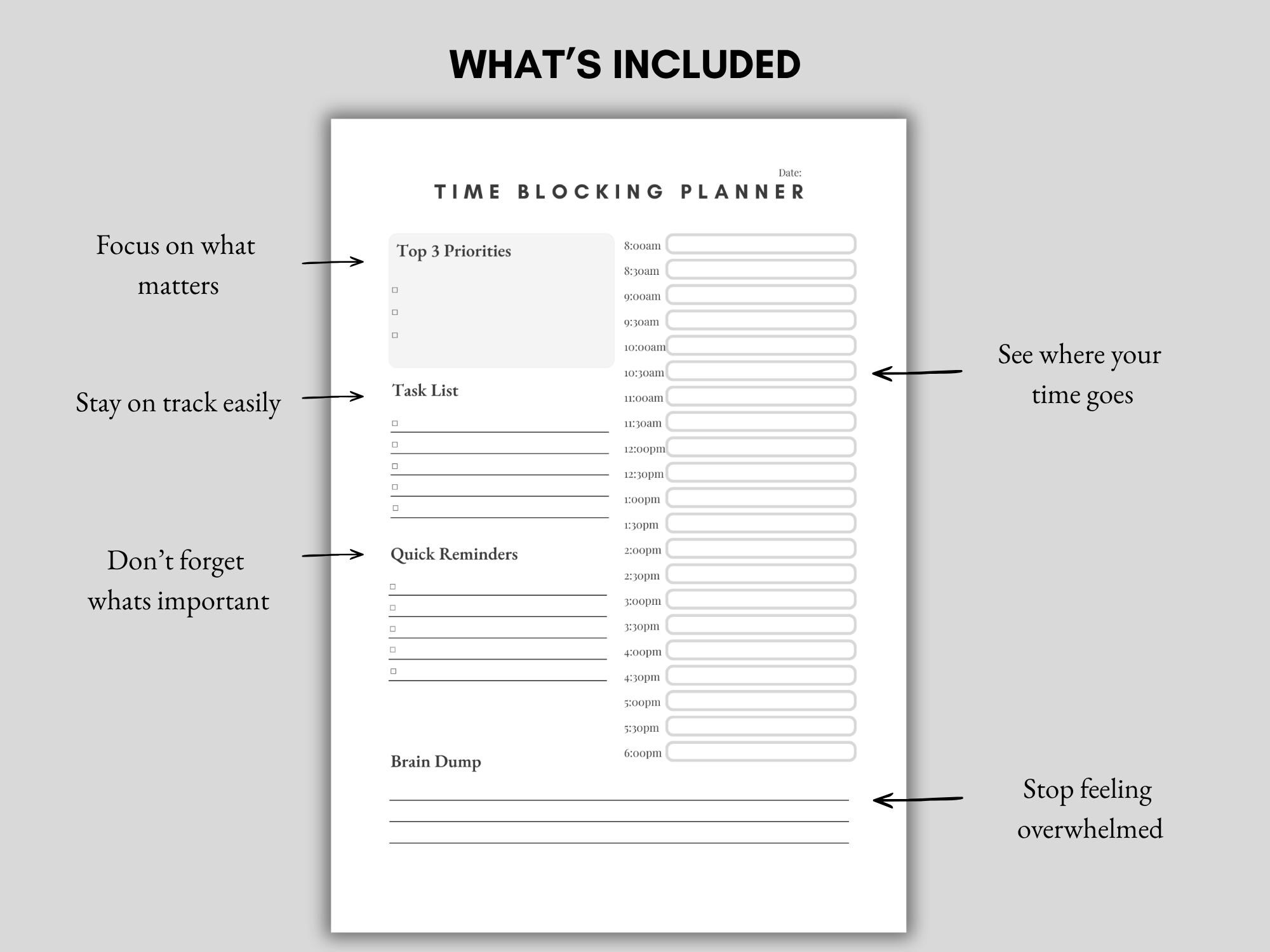 ADHD Daily Routine Planner Printable | Simple Daily Structure Sheet for ...